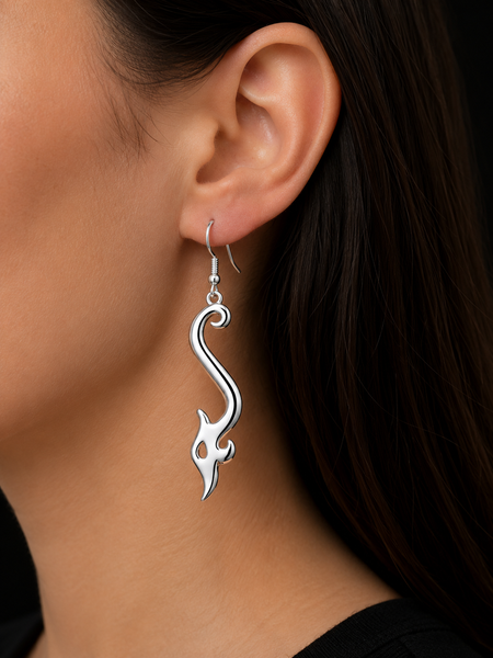 Sterling Silver Jelling Serpent Earrings
