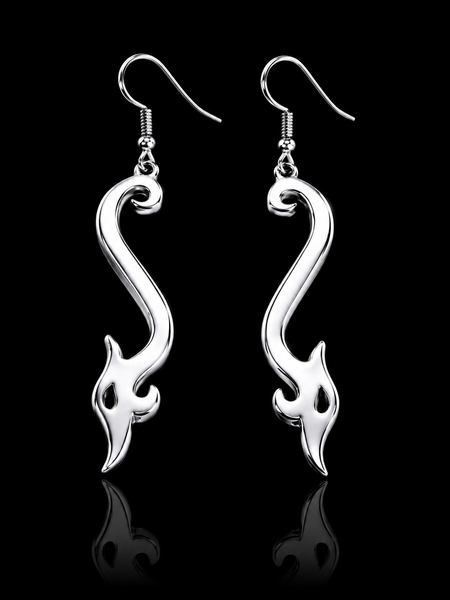 Sterling Silver Jelling Serpent Earrings