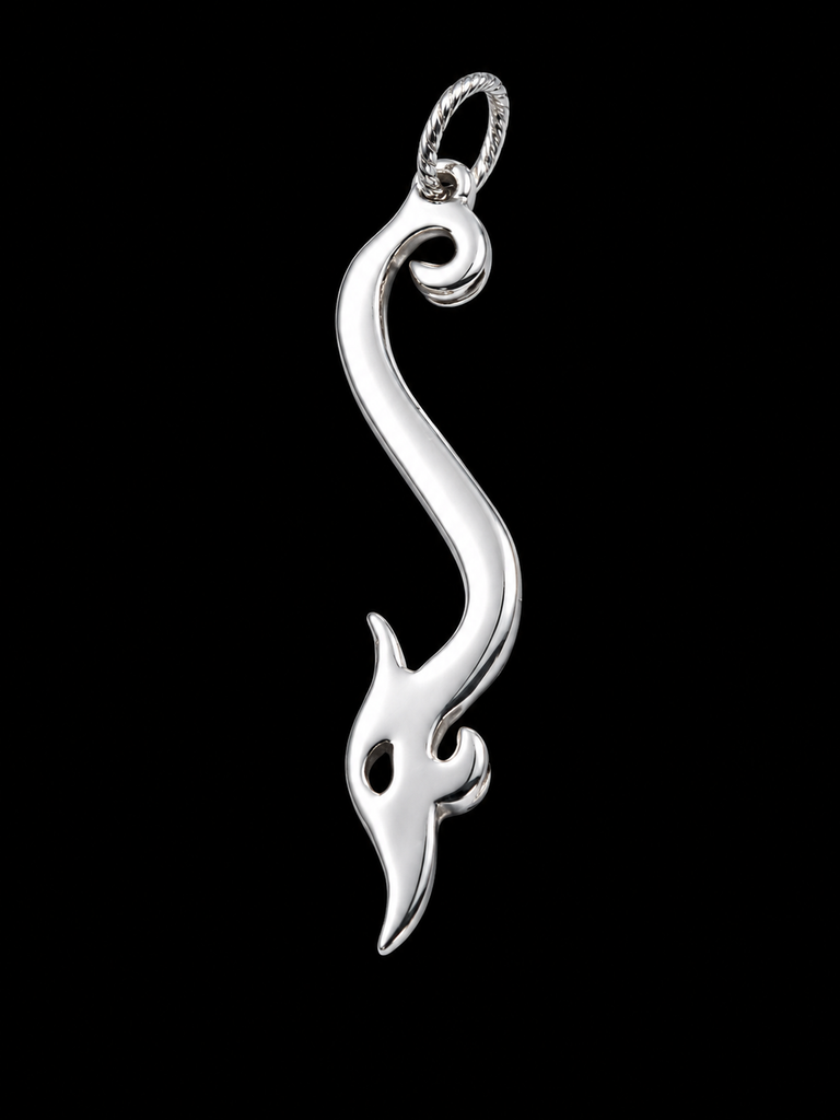 Sterling Silver Viking Jellinge Serpent Pendant