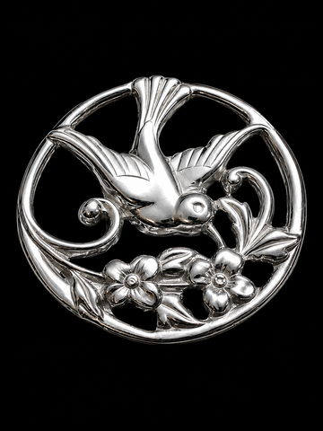 Sterling Silver Hummingbird Brooch