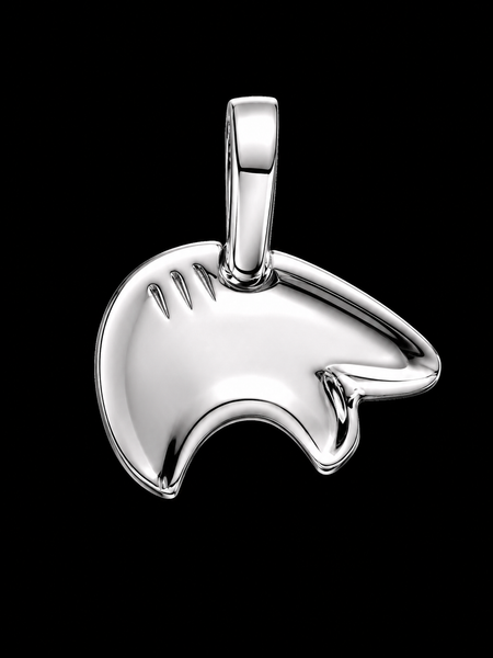 Sterling SIlver Southwestern Zuni Bear Charm