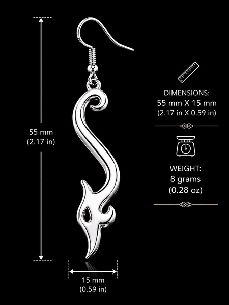 Sterling Silver Jelling Serpent Earrings