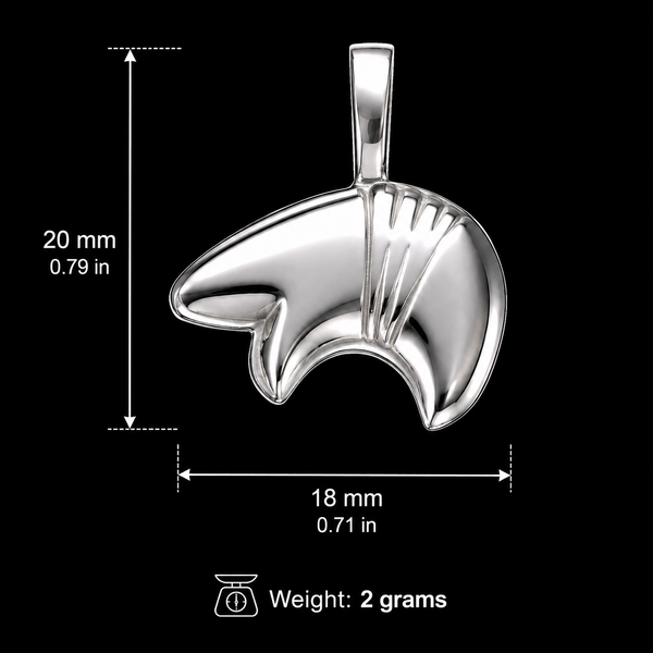 Sterling SIlver Southwestern Zuni Bear Charm