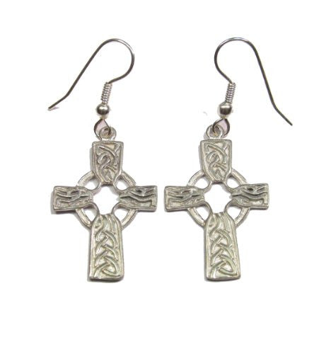 Sterling Silver Celtic Cross Earrings