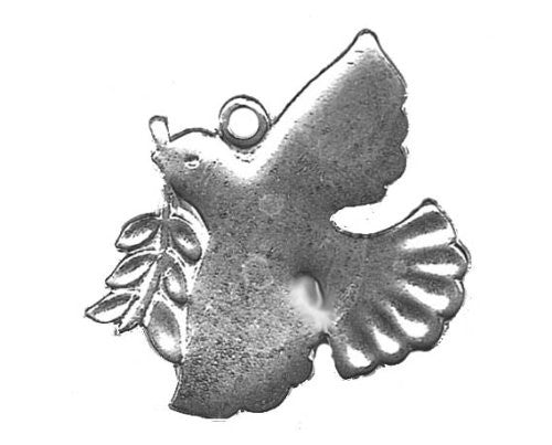Sterling SIlver Scandinavian Christmas Dove Pendant/ Ornament